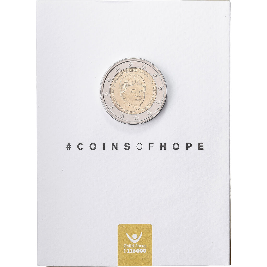 Belgium, 2 Euro, Child Focus, Coin card, FDC, 2016, Bi-Metallic, MS(65-70)