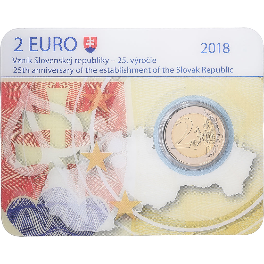 Slovaquie, 2 Euro, Slovak Republic, Coin Card, BU, 2018, Bimétallique, FDC