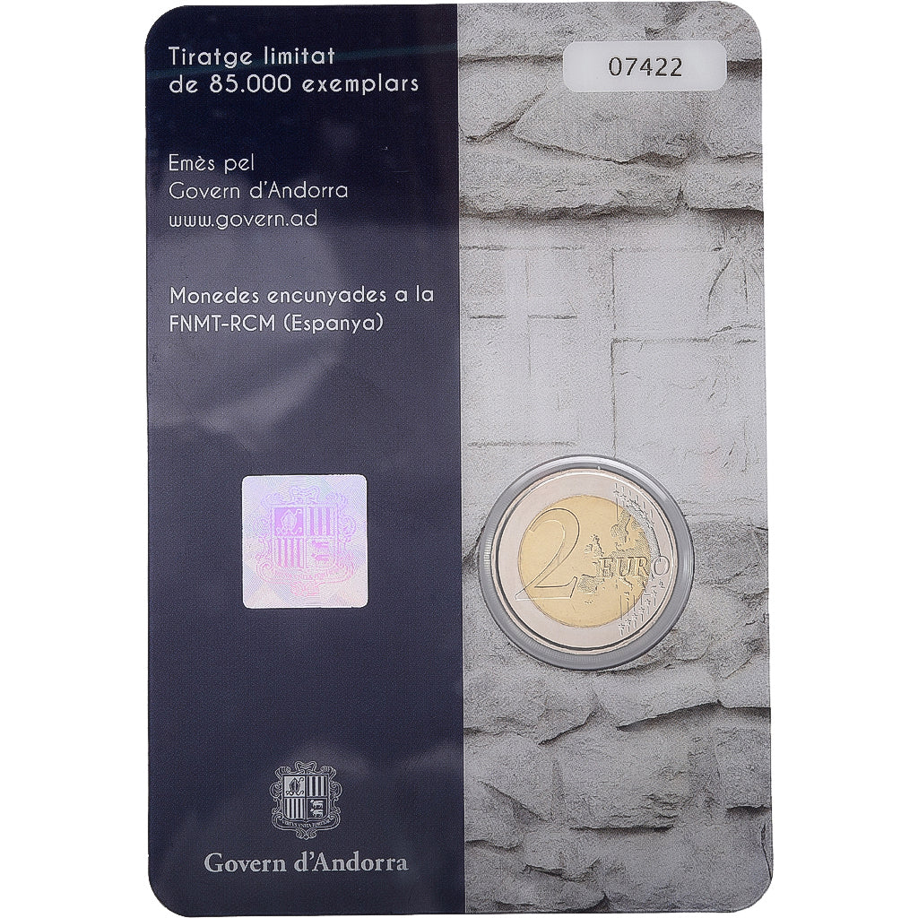 Andorra, 2 Euro, New Reform, Coin Card, BU, 2016, Bi-metallico, FDC