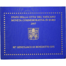 Vatican, 2 Euro, 80th birthday Pope Benedict XVI, BU, 2007, Bi-Metallic