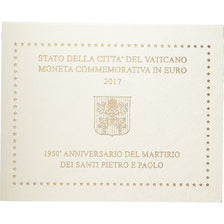 Vatican, 2 Euro, 1950e anniversaire, martyre de saint Pierre et saint Paul, 2017