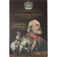 San Marino, 2 Euro, Giuseppe Garibaldi, FDC, 2007, Rome, Bi-Metallic, MS(65-70)