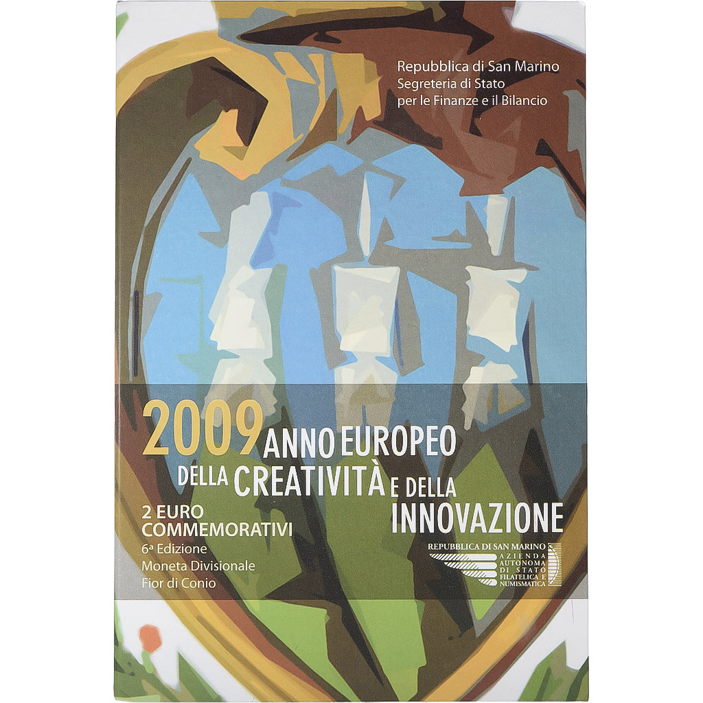 San Marino, 2 Euro, European Year of Creativity and Innovation, FDC, 2009, Rome