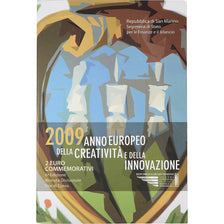 San Marino, 2 Euro, European Year of Creativity and Innovation, FDC, 2009, Rome