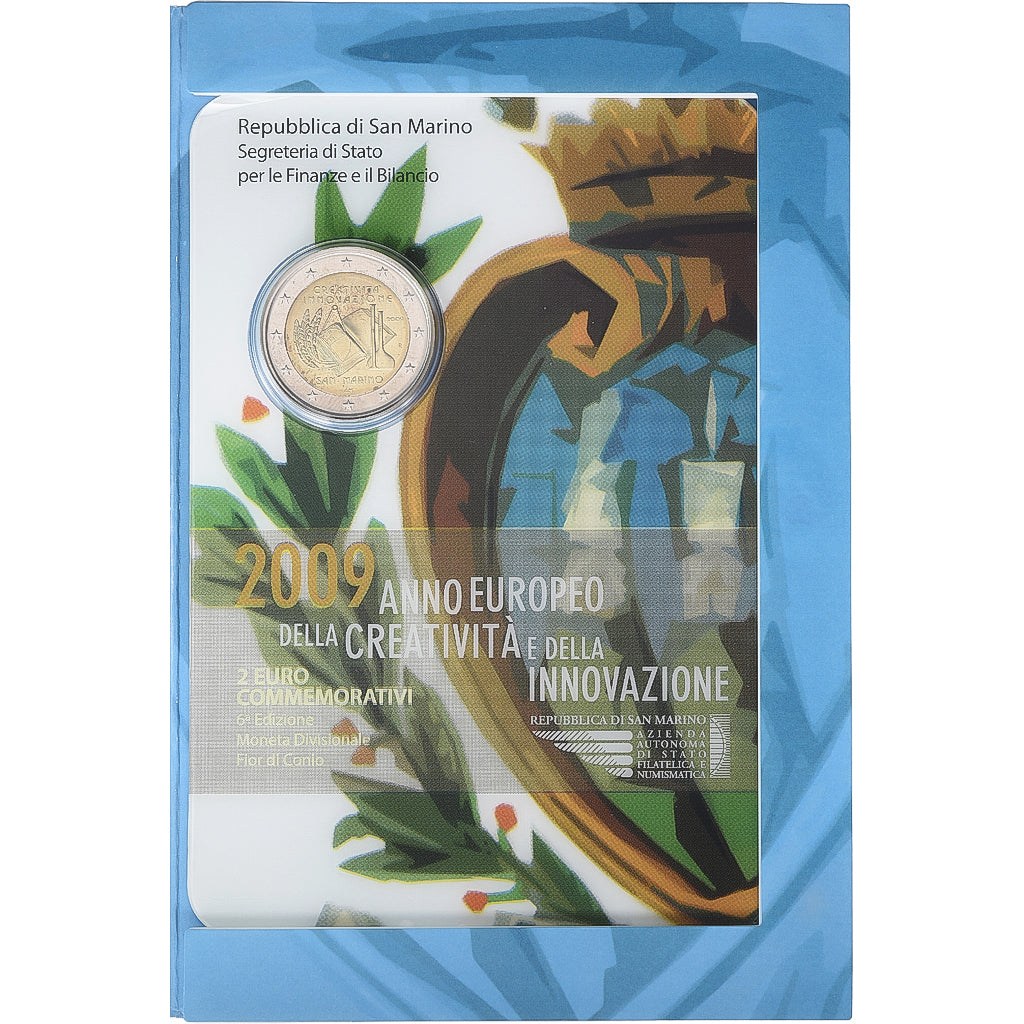 San Marino, 2 Euro, European Year of Creativity and Innovation, FDC, 2009, Rome