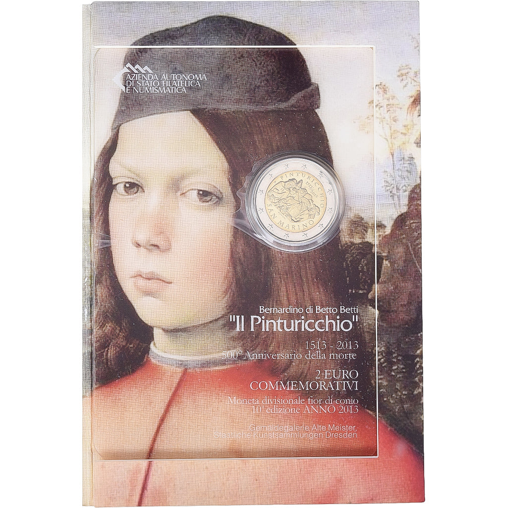 San Marino, 2 Euro, Il Pinturicchio, FDC, 2013, Rome, Bi-Metallic, MS(65-70)