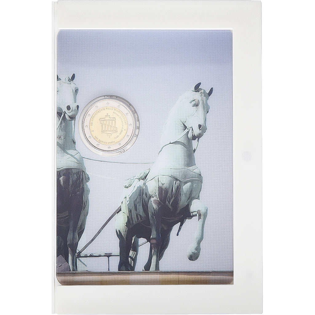 San Marino, 2 Euro, 25 Years of German Unity, FDC, 2016, Rome, Bimetaliczny