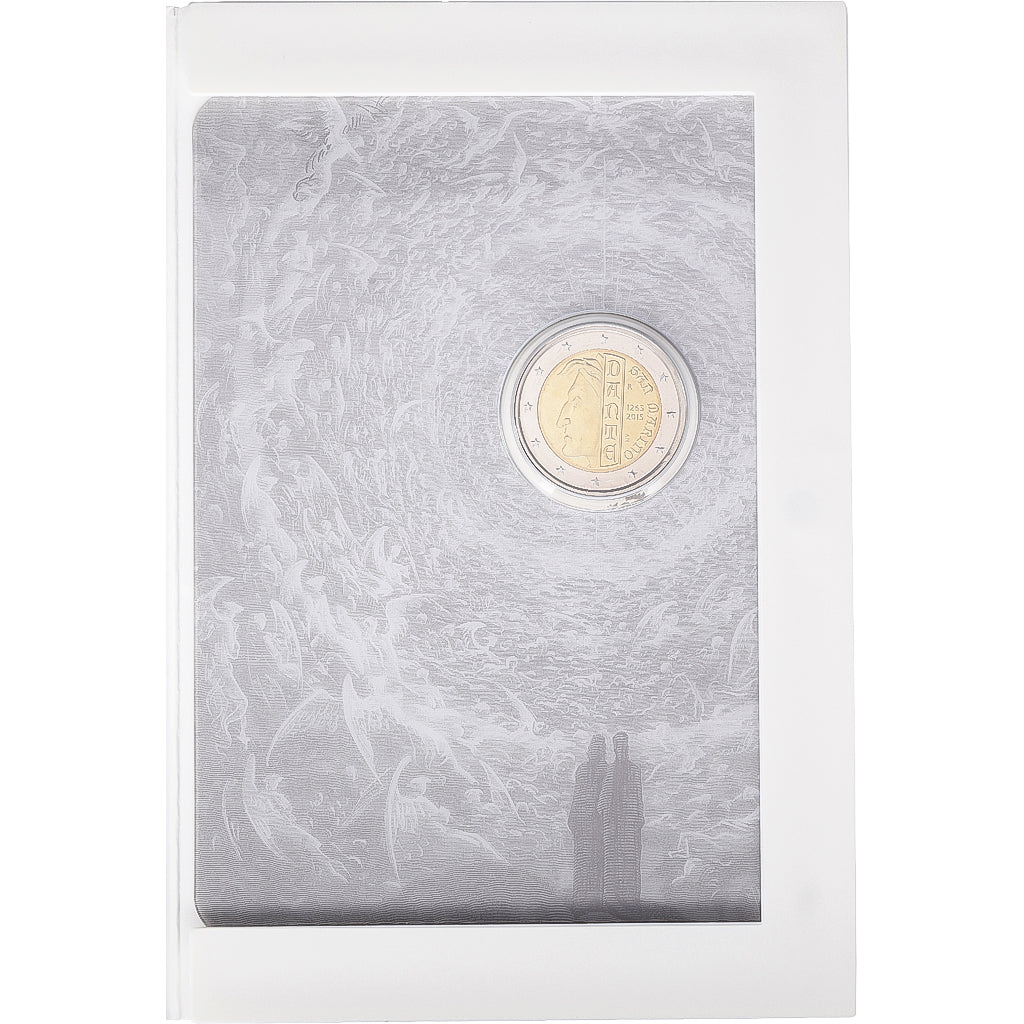San Marino, 2 Euro, Dante Alighieri, FDC, 2015, Rome, Bi-Metallic, MS(65-70)