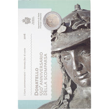 San Marino, 2 Euro, Donatello, FDC, 2016, Rome, Bi-Metallic, MS(65-70)