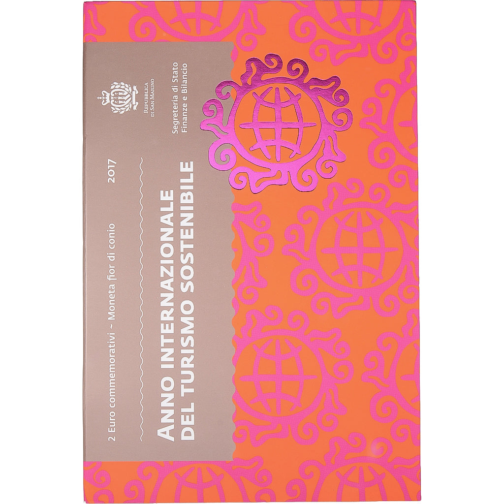 San Marino, 2 Euro, International Year of Sustainable Tourism, FDC, 2017, Rome
