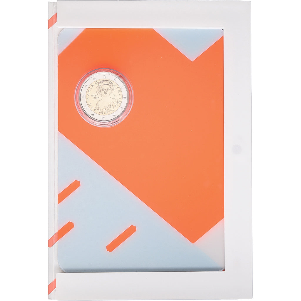 San Marino, 2 Euro, Gian Lorenzo Bernini, FDC, 2018, Rome, Bimetálico, FDC