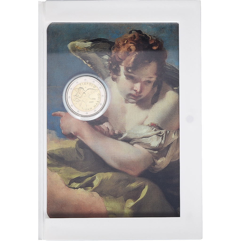 San Marino, 2 Euro, Giambattista Tiepolo, FDC, 2020, Rome, Bimetaliczny