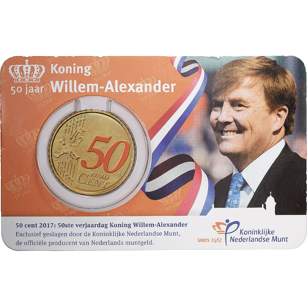 Niederlande, 50 Euro Cent, Willem-Alexander, Colorized, 2017, Utrecht, Nordic