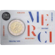 Francia, 2 Euro, Recherche médicale, MERCI, Coin Card, BU, 2020, MDP