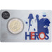 France, 2 Euro, Recherche médicale, HÉROS, Coin Card, BU, 2020, MDP