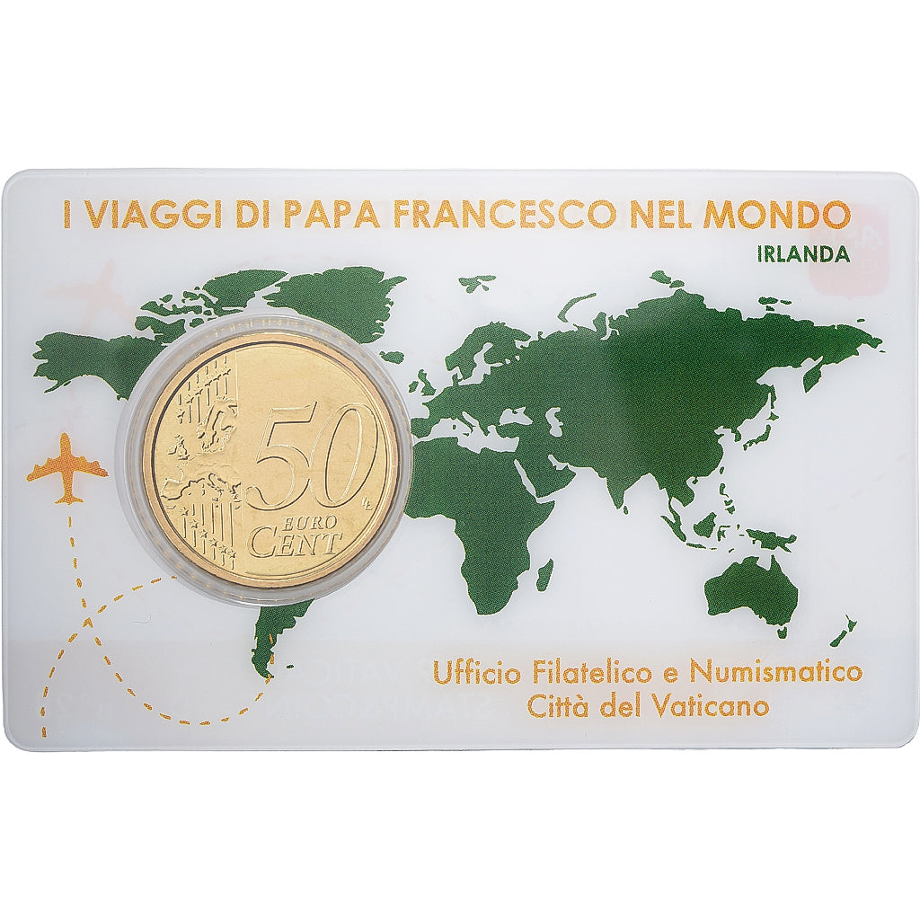 Vatikanstadt, Pope Francis I, 50 Euro Cent, Stamp & coin card n°28, 2019