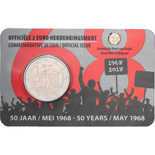 Belgique, 2 Euro, 50 Ans - Mai 1968, Coin card, 2018, Bimétallique, FDC