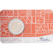 Holandia, 2 Euro, Erasmus Programme, Coin card, FDC, 2022, MDP, Bimetaliczny