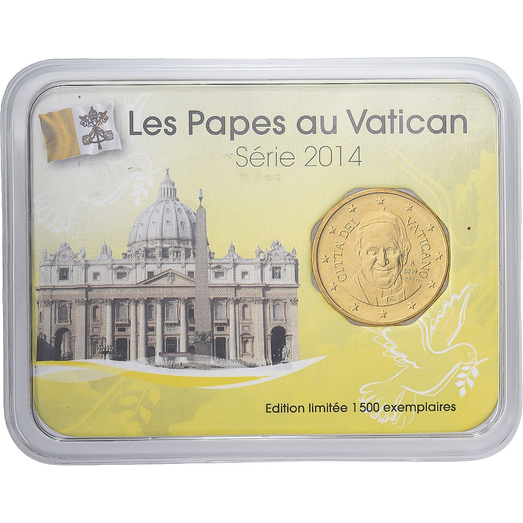 Vatican, Jean-Paul II, 50 Euro Cent, Coin card, 2014, Or nordique, FDC