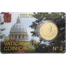 CITTÀ DEL VATICANO, Pope Benedict XVI, 50 Euro Cent, Coin card n°2, 2011