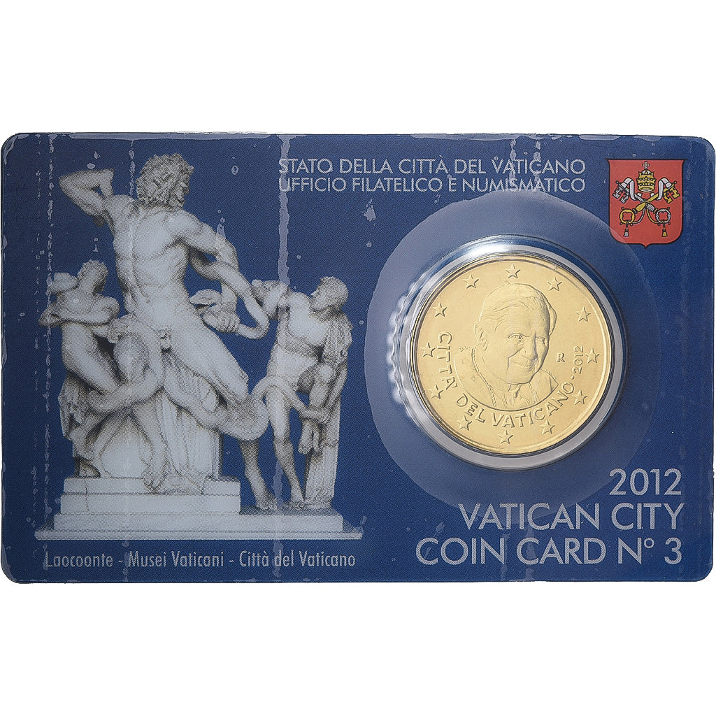 PAŃSTWO WATYKAŃSKIE, Pope Benedict XVI, 50 Euro Cent, Coin card n°3, 2012