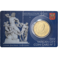 Vatican, Pope Benedict XVI, 50 Euro Cent, Coin card n°3, 2012, Nordic gold