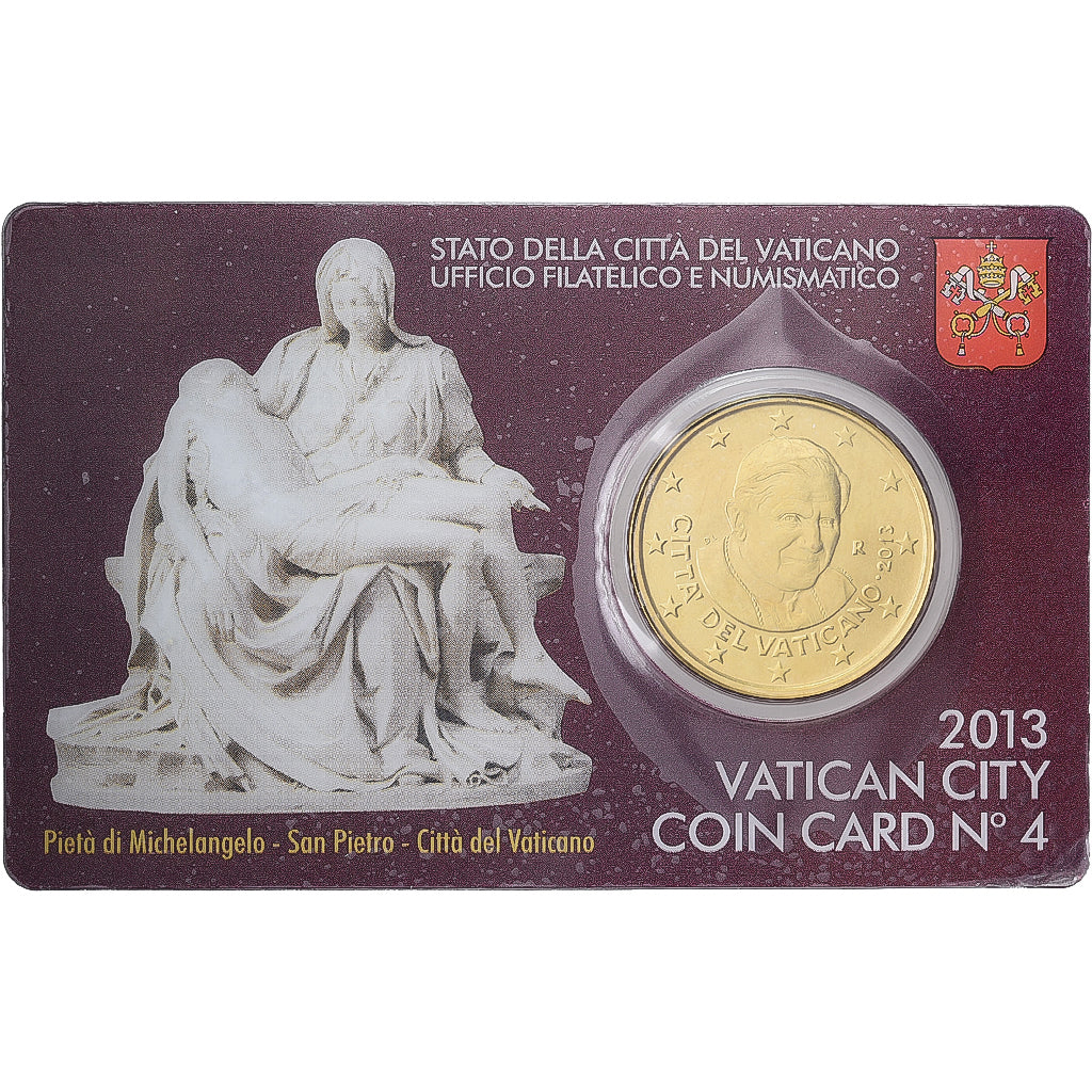 PAŃSTWO WATYKAŃSKIE, Pope Benedict XVI, 50 Euro Cent, Coin card n°4, 2013