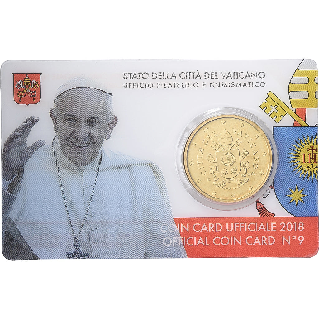 PAŃSTWO WATYKAŃSKIE, Pope Francis I, 50 Euro Cent, Coin card n°9, 2018