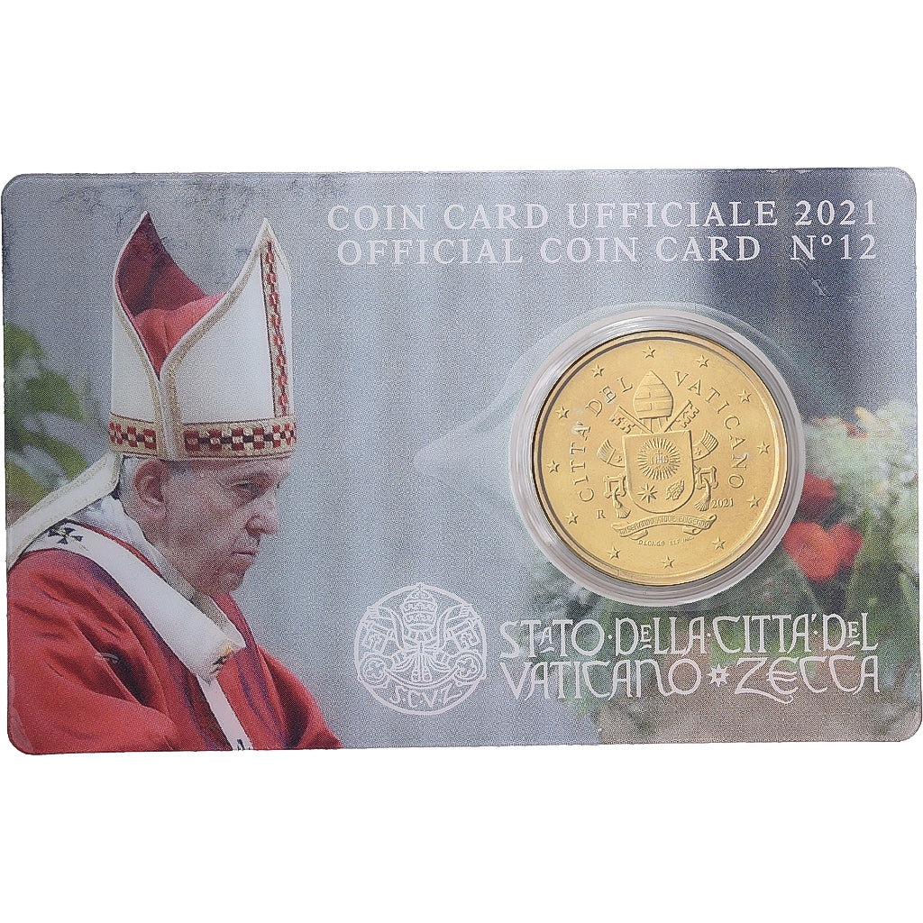 PAŃSTWO WATYKAŃSKIE, Pope Francis I, 50 Euro Cent, Coin card n°12, 2021