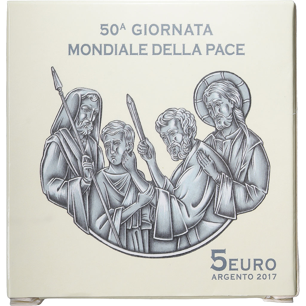 Vaticaanstad, Pope Francis I, 5 Euro, 39th World Day of Peace, Proof, 2017