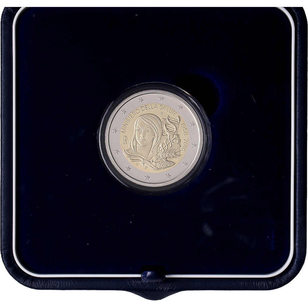 Itália, 2 Euro, 60ème anniversaire du Ministère de la santé, Proof, 2018