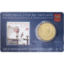 Vatican, Pope Benedict XVI, 50 Euro Cent, Stamp & coin card n°2, 2013, Nordic