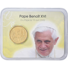 Vatican, Pope Benedict XVI, 50 Euro Cent, Coin card, 2014, Nordic gold