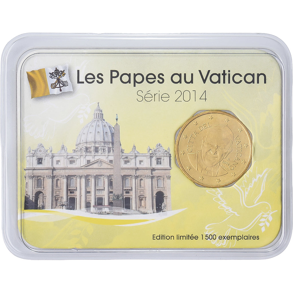 Vatican, Pape Benoît XVI, 50 Euro Cent, Coin card, 2014, Or nordique, FDC