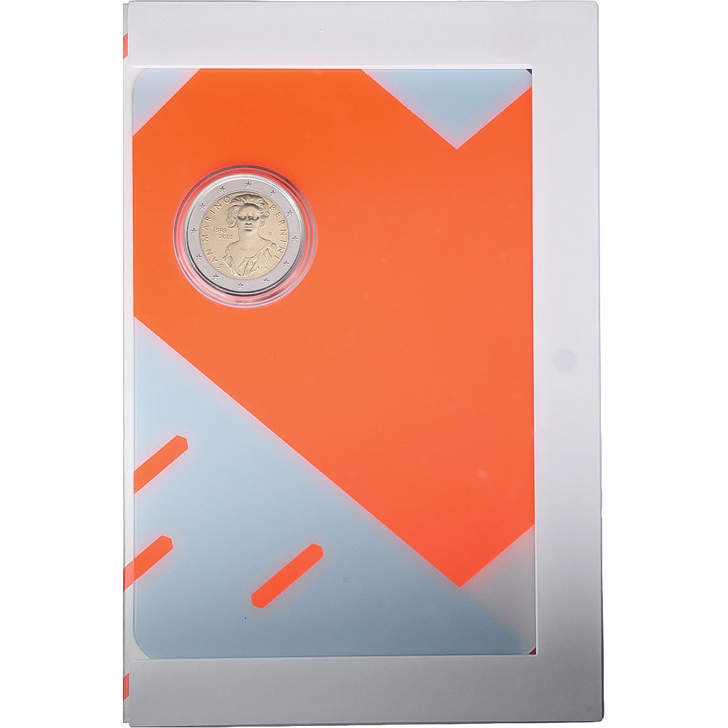 San Marino, 2 Euro, Gian Lorenzo Bernini, FDC, 2018, Rome, Bi-Metallic, STGL