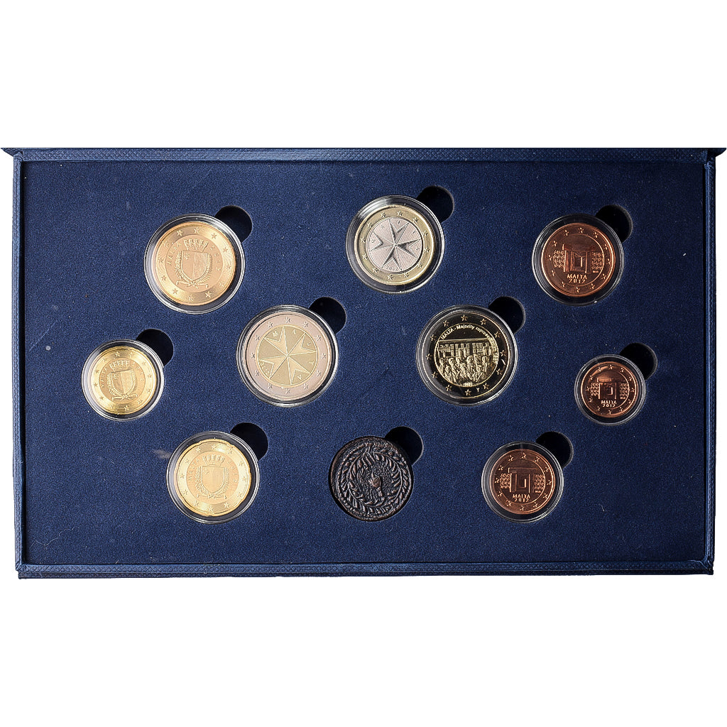 Malta, Set 1 ct. - 2 Euro + Token, BU, 2012, MS(65-70)