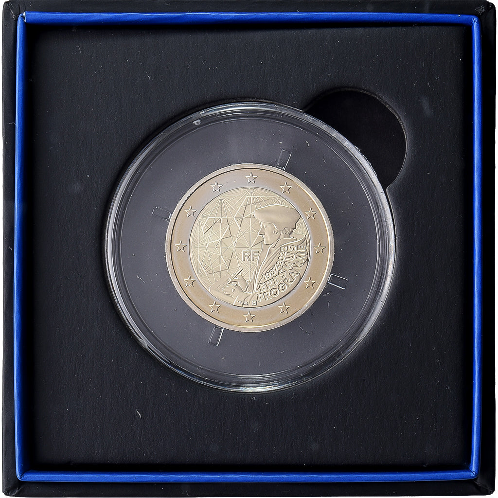 France, 2 Euro, Erasmus Programme, Proof, 2022, MDP, Bi-Metallic, MS(65-70)