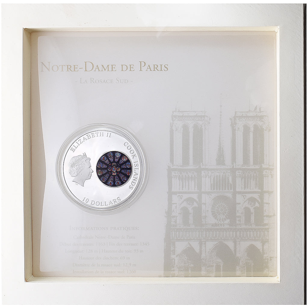 Islas Cook, 10 Dollars, Notre-Dame de Paris, 2013, Prueba, Plata, FDC
