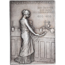 France, Plaquette, Hommage à Alfred Riche, École de Pharmacie, 1899, Silver