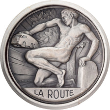 Frankrijk, Medaille, FNTR, La Route, 1953, Zilver, Pelletier, UNC-