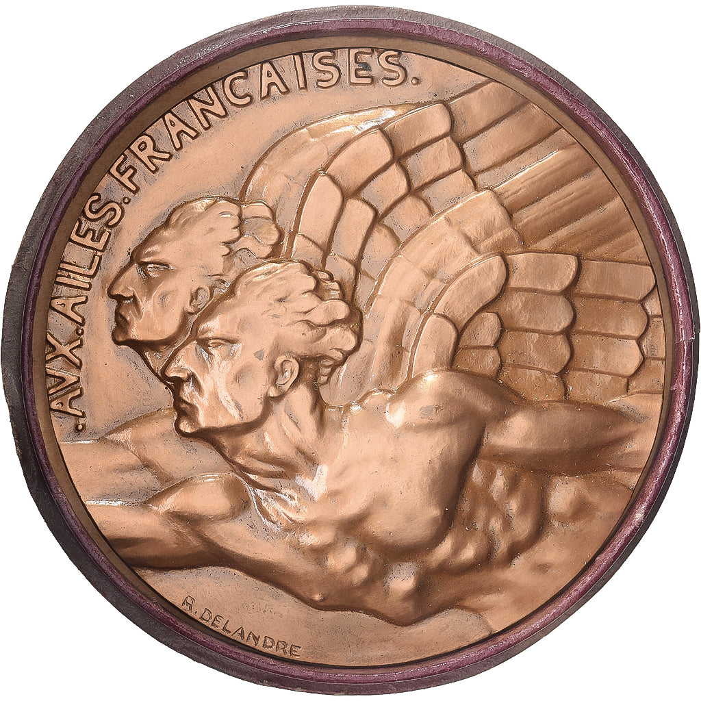 França, medalha, Aux Ailes Françaises, 1959, Bronze, Delandre, MS(63)