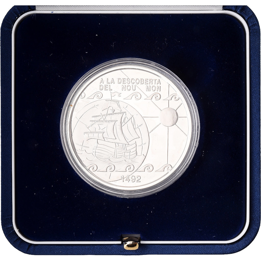 Andorra, 10 Diners, Discovery of America, 1992, Proof, Zilver, FDC