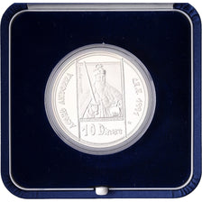 Andorra, 10 Diners, Charlemagne, 1991, Proof, Silver, MS(65-70)