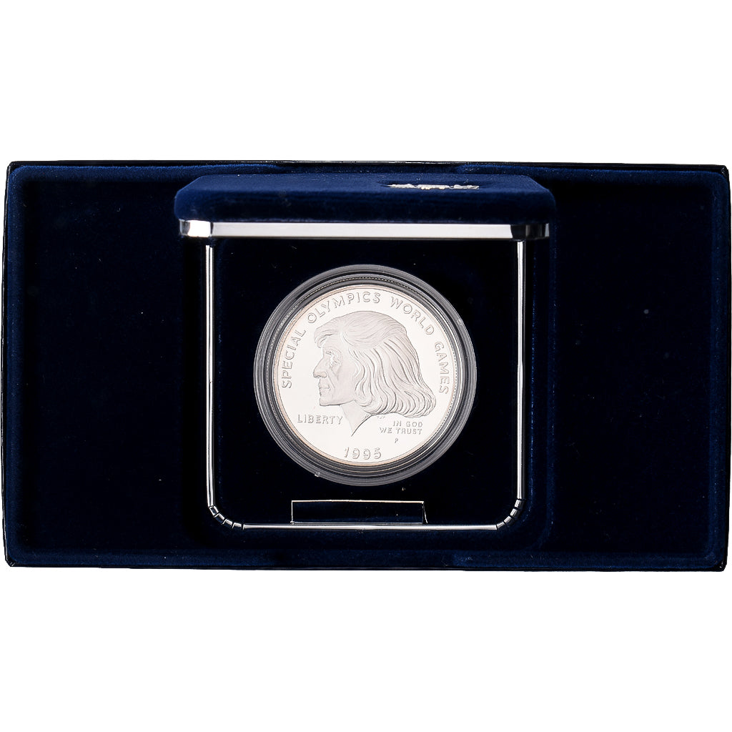 USA, 1 Dollar, Special Olympics World Games, 1995, Philadelphia, Proof, Srebro