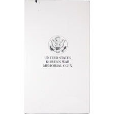 Estados Unidos, 1 Dollar, Korean War, 1991, Philadelphia, Prueba, Plata, FDC