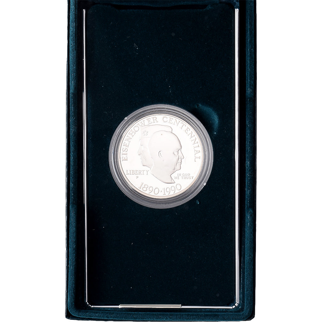 United States, 1 Dollar, Eisenhower centennial, 1990, Philadelphia, Proof