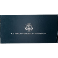 United States, Set 3x 1 Dollar, U.S Veterans, 1994, Philadelphia, Proof, Silver
