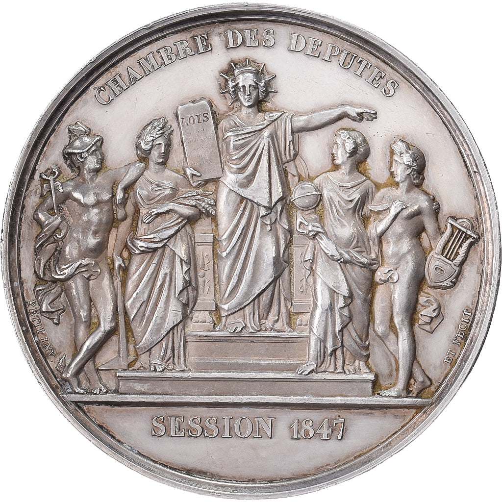 France, Médaille, Louis-Philippe Ier, Chambre des Députés, 1847, Argent, SUP+