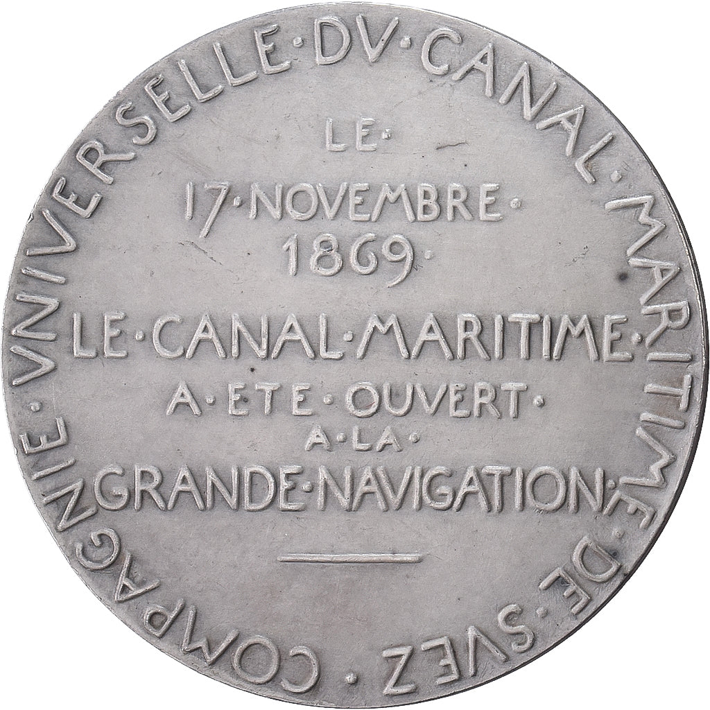 France, Medal, Compagnie Universelle du Canal maritime de Suez, 1869, Silver