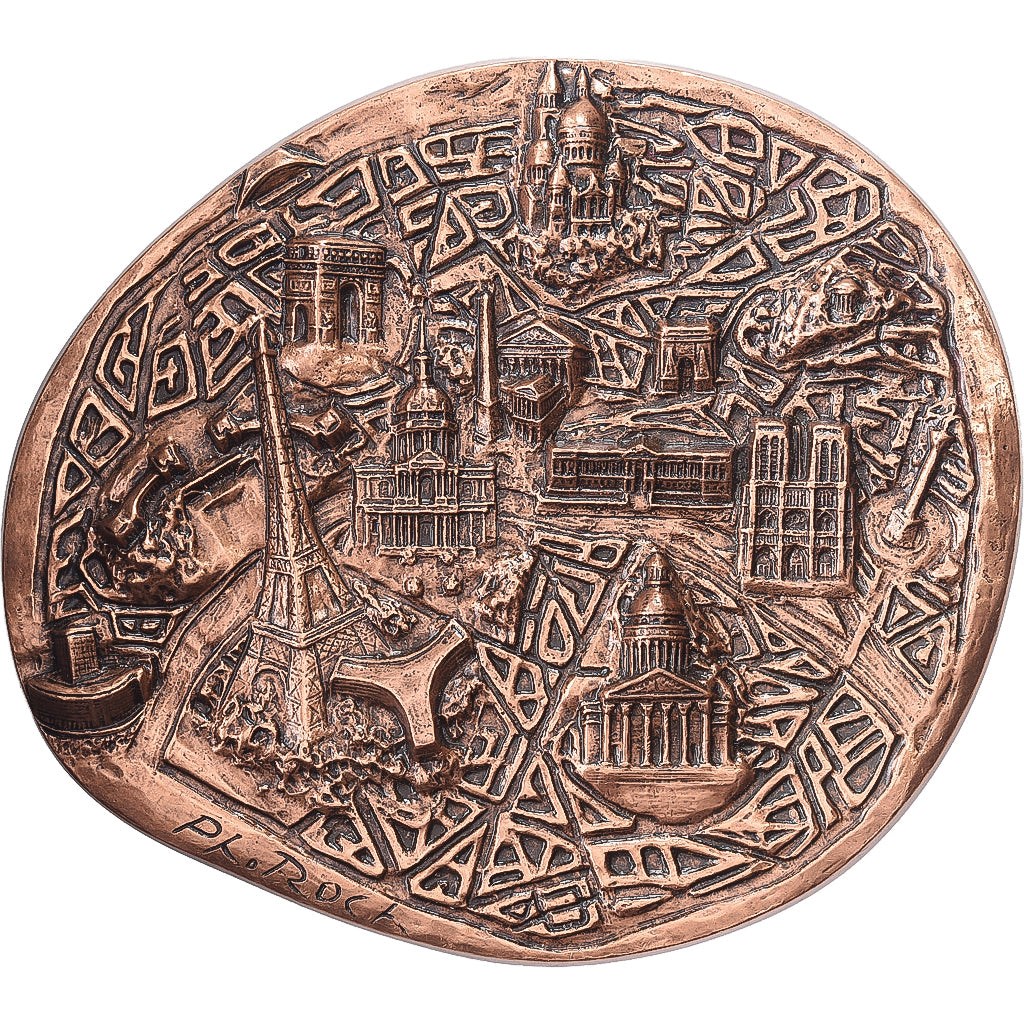 France, Medal, L'Histoire de Paris, Fluctuat Nec Mergitur, Bronze, Roch, MS(63)